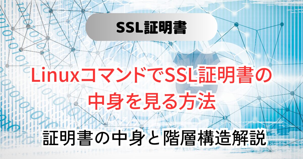 LinuxコマンドでSSL証明書の中身を見る方法